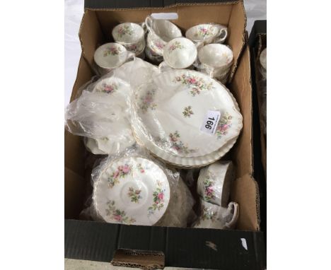  Sale Item:    91 PCE ROYAL ALBERT MOSS ROSE TEA COFFEE &amp; DINNERWARE  Vat Status:   No Vat   Buyers Premium:  This lot is
