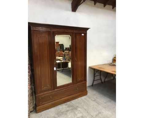  Sale Item:    MAHOGANY 2 DOOR WARDROBE   Vat Status:   No Vat   Buyers Premium:  This lot is subject to a Buyers Premium of 