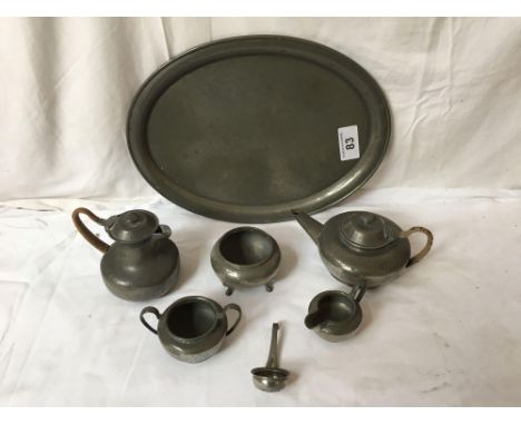  Sale Item:    PEWTER TEA SERVICE- NOT MATCHING   Vat Status:   No Vat   Buyers Premium:  This lot is subject to a Buyers Pre