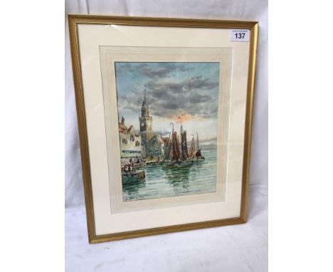  Sale Item:    W C PAINTING HAMILTON GLASS HARBOUR SCENE FIFE (FRAME AF)  Vat Status:   No Vat   Buyers Premium:  This lot is