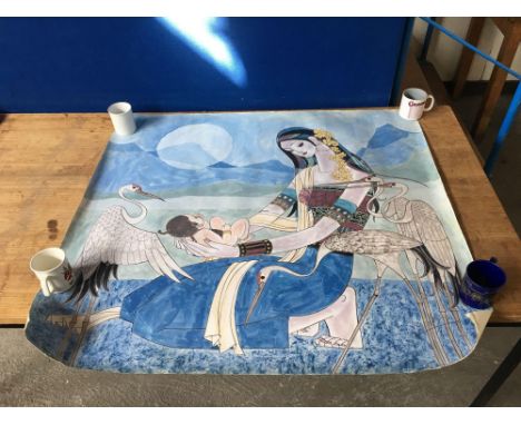 Sale Item:    ROLL W C PAINTING WOMAN &amp; CHILD (AF)  Vat Status:   No Vat   Buyers Premium:  This lot is subject to a Buy