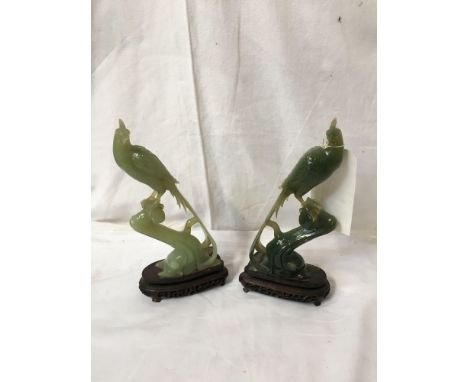  Sale Item:    PAIR JADE BIRDS (AF)   Vat Status:   No Vat   Buyers Premium:  This lot is subject to a Buyers Premium of 15% 