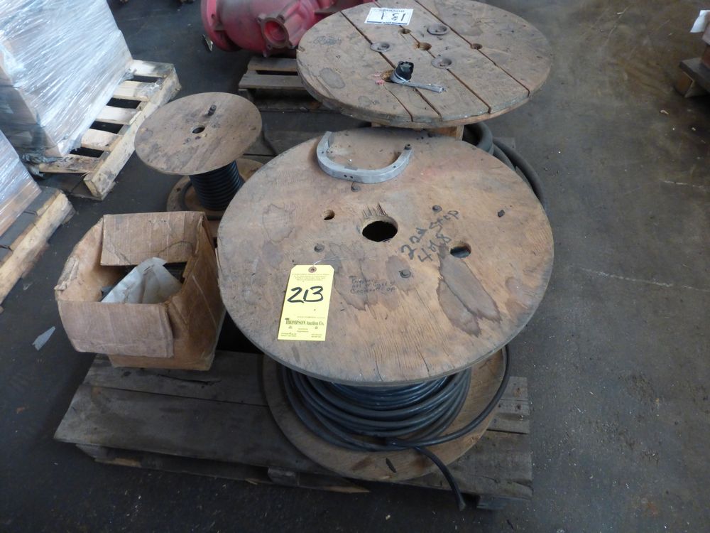 (2) SPOOLS, HEAVY DUTY INDUSTRIAL WIRE (COPPER)