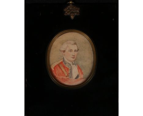 BRITISH SCHOOL (19th century)
Portrait of an officer
Watercolour, 7cm x 6cm