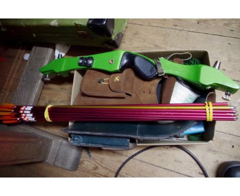 Toxophily: two vintage archery sets, together with other&nbsp;related items. 