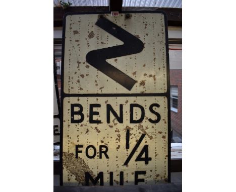 Automobilia: a vintage sign post, 76 x 43cm.&nbsp; 