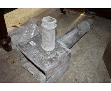 An antique lead hopper.&nbsp; 
