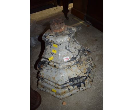 A Victorian cast iron hopper, 38cm high.&nbsp; 