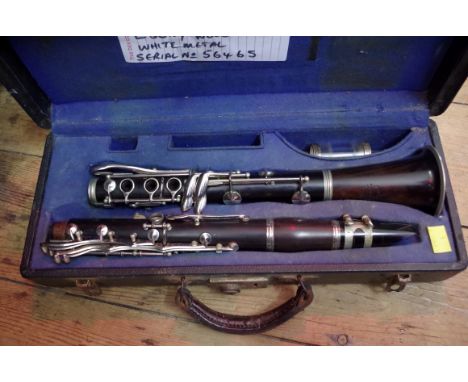A Boosey &amp; Hawkes clarinet, no.36465, in fitted case. 