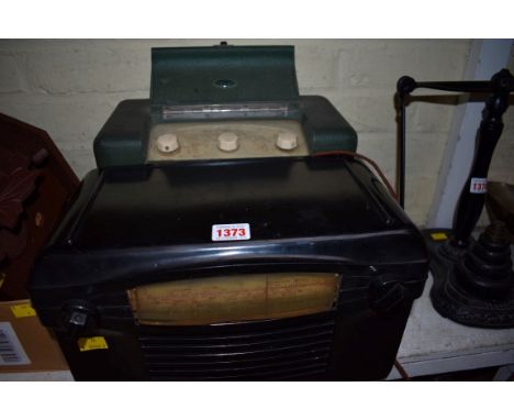 A vintage 'Cosso model 464.AC' black Bakelite radio;&nbsp;together with another vintage Roberts radio. 