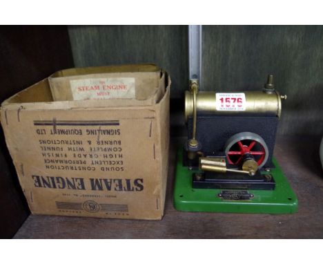 A 'Signalling Equipment Ltd' standard model 1540 stationery steam engine,&nbsp;in original box.&nbsp; 