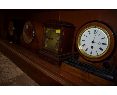 Four various mantel clocks.&nbsp; 
