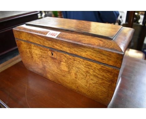 A 19th century rosewood sarcophagus tea caddy,&nbsp;32.5cm wide. 