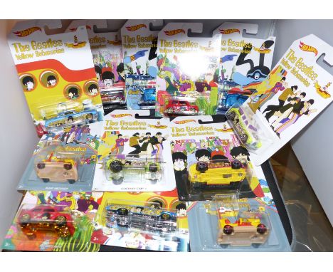 The Beatles Yellow Submarine, 2 sets of 6 Mattel Hot Wheels cars