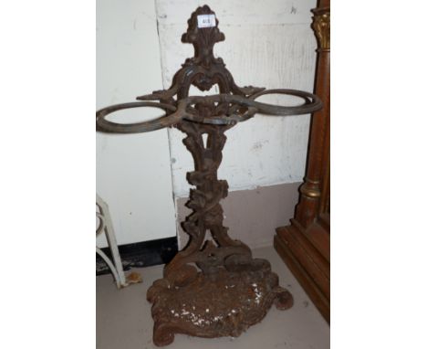 A Victorian cast iron stick stand