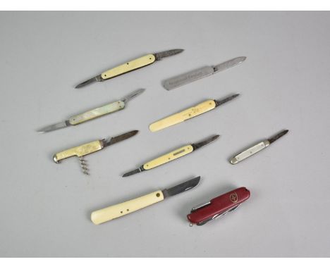 A Collection of Various Vintage Pocket and Fruit Knives, Multitool Knives, CK Knife Etc