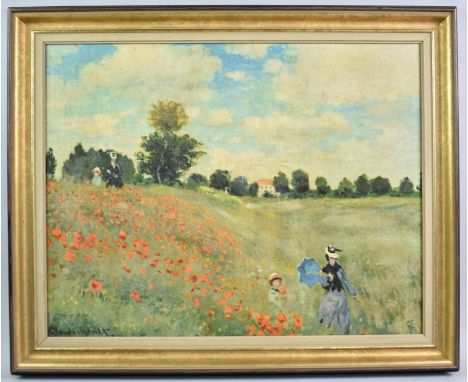 A Framed Claude Monet Print, "The Poppy Field Near Argenteuil", 50x39cms