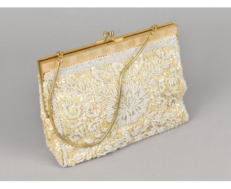 A Vintage Beadwork Evening Bag, 17cms Wide