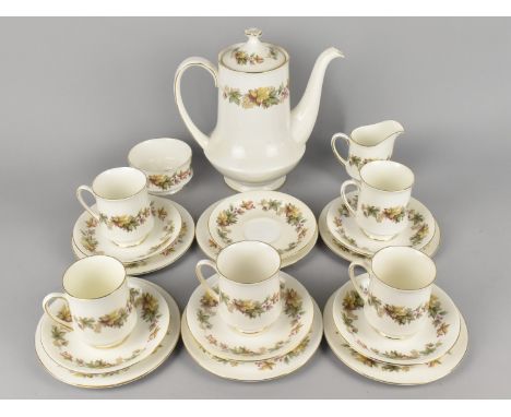 A Royal Standard Lyndale Coffee Set to Comprise Five Cups, Six Saucers, Six Side Plates, Coffee Pot, Sugar Bowl and Jug
