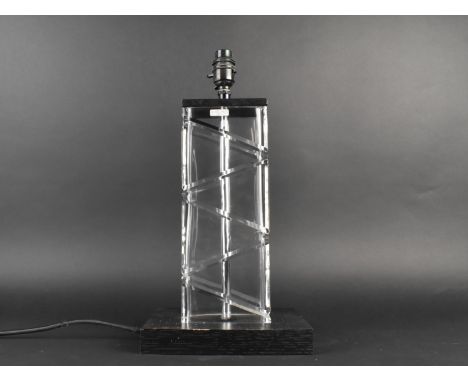 A Modern Stuart Crystal Jasper Conran Table Lamp, No Shade, 40cms High