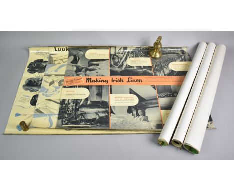 A Collection of Six Vintage Irish Linen Advertising Posters Issued by The Irish Linen Guild, 'Its Lovely, It Lasts'