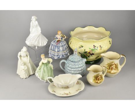 A Collection of Various Ceramics to Comprise Large Jardiner, Ceramic Ladies to Include Coalport etc (Various Condition)