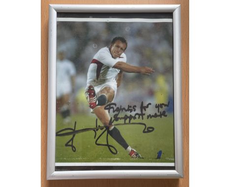 Jonny Wilkinson 6x8 overall size mounted and framed signed photo. Wilkinson, CBE (born 25 May 1979) is an English former rugb