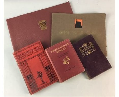LOT OF VINTAGE BOOKS, including The Lamplighter by Miss Cumming, a Treasure Island and The Black Arrow by R. L. Stevenson, Un