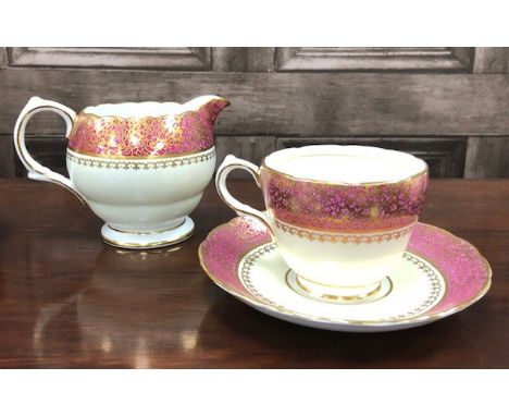 PINK &amp; GILT GROSVENOR PART TEA SERVICE, along with other part tea services