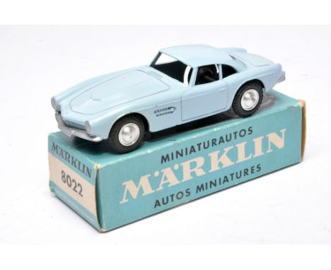 Marklin No. 8022 BMW 507. Light blue. Displays generally excellent in very good to excellent box.