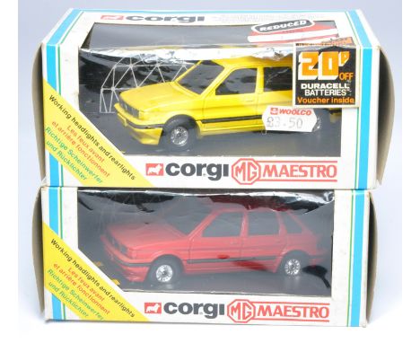 Corgi No. 1009 duo of MG Maestro issues in red and yellow, as shown. Excellent in original boxes.