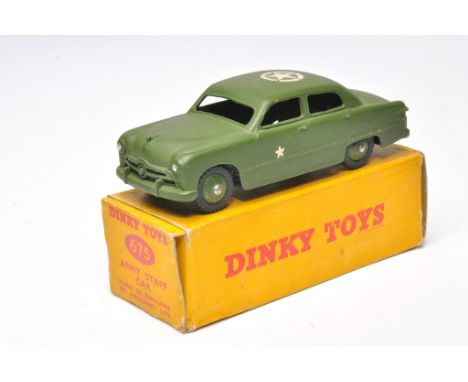 Dinky no. 675 Army Staff Car. Displays mostly very good to excellent with the odd minor mark of wear. In good box.