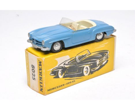 Marklin No. 8025 Mercedes 190SL. Blue. Displays generally excellent with little sign of wear. In very good box.