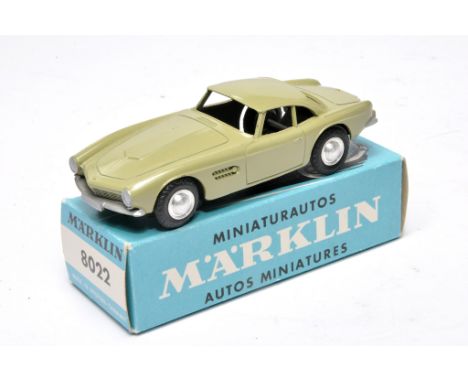 Marklin No. 8022 BMW 507. Olive green. Displays generally excellent in very good to excellent box.