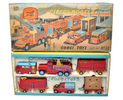 Corgi No. GS23 Chipperfields Circus Models Gift Set. Displays generally very good albeit most vehicles with some minor age re