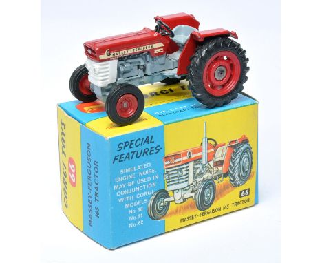 Corgi No. 66 Massey Ferguson 165 Tractor. Displays good only as missing exhaust. In generally excellent box.
