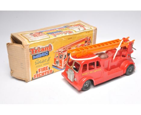 Triang Minic Series II Friction Driven Fire Engine. Looks to be mostly complete. Displays good to very good in original (fair