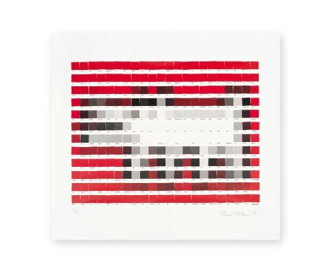Nick Smith (British), 'Haring Dog (Red)', 2019, giclee print in colours with screenprint varnish in 330gsm Somerset Satin pap