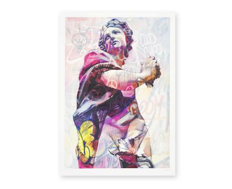 Pichiavo (Spanish Duo), 'Young Dionysus Lefkos', 2020, giclee with UV Silkscreen on 350gsm Museum Etching paper, signed and n