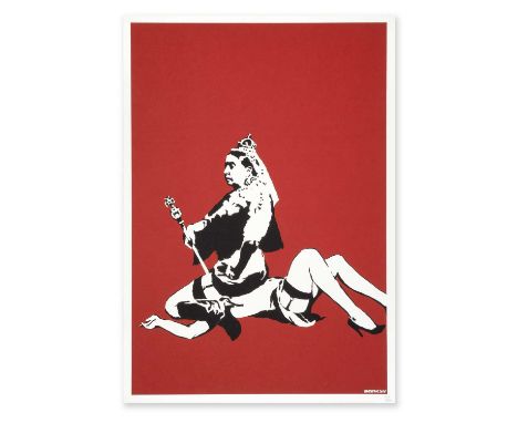 Banksy (British 1974-), 'Queen Victoria', 2003, screenprint in colours on wove paper, numbered from an edition of 500 in penc