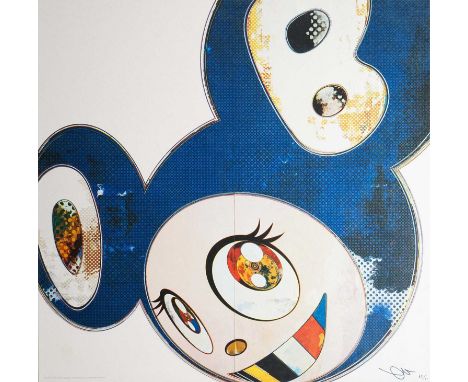 Takashi Murakami (Japanese 1962-), 'And Then x6 Blue', 2013, offset lithograph in colours on wove paper, signed and numbered 