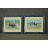 Constance Halford-Thompson, a pair of horse racing prints 'Race Track' 16/275 and 'Ride Out'