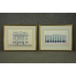 Andras Kaldor (Hungarian 1938-2022), two 1989 lithographs, signed lower right. H.57 W.69cm.