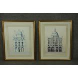 Andras Kaldor (Hungarian 1938-2022), 'County Fire Office', and 'Regent House', 1989, lithographs,