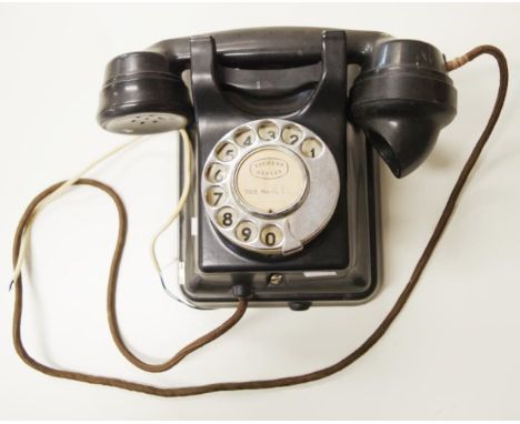 Siemens bakelite wall mounted rotary telephone