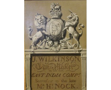 ENGLISH SCHOOL (LATE 18TH CENTURY) 'J. Wilkinson gun maker to the Hon East India Company succefsor to the late Mr Henry Nock'