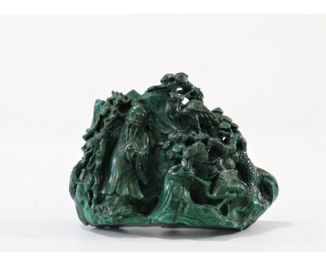 Malachite sculpture china Qing period - Weight:  1.19 kg - Sizes: H=110mm L=145mm - Condition: at first sight - normal wear a