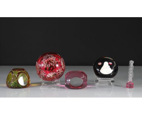 Val Saint Lambert lot of paperweights - Weight:  4.26 kg - Sizes: Divers - Condition: at first sight - good condition - no re