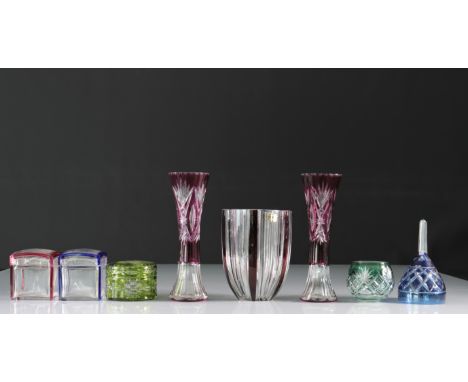 Val Saint Lambert set of glasses - Weight:  3.70 kg - Sizes: Divers - Condition: At first sight â€“ a lid of a damaged glassw