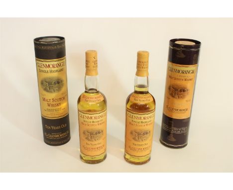 Glenmorangie Single Highland Malt Scotch Whisky Aged 10 years (70cl, 40% vol.) with original boxes (2) 